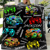 Game Controller Truck Blanket, Gamer Gift for Kids Boys Teen Adults
